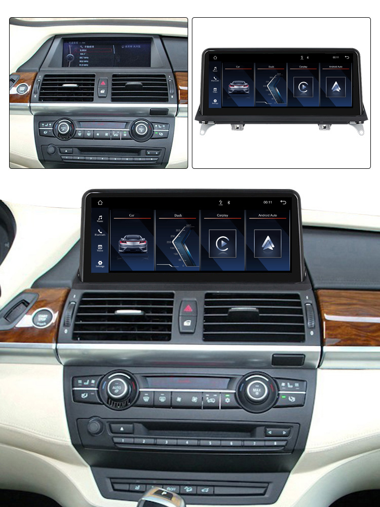 für BMW X5 X6 E70 E71 CCC System 10.2 Zoll  Wireless Carplay und Android Auto  USB Touchscreen, integrierter DSP, Linux System