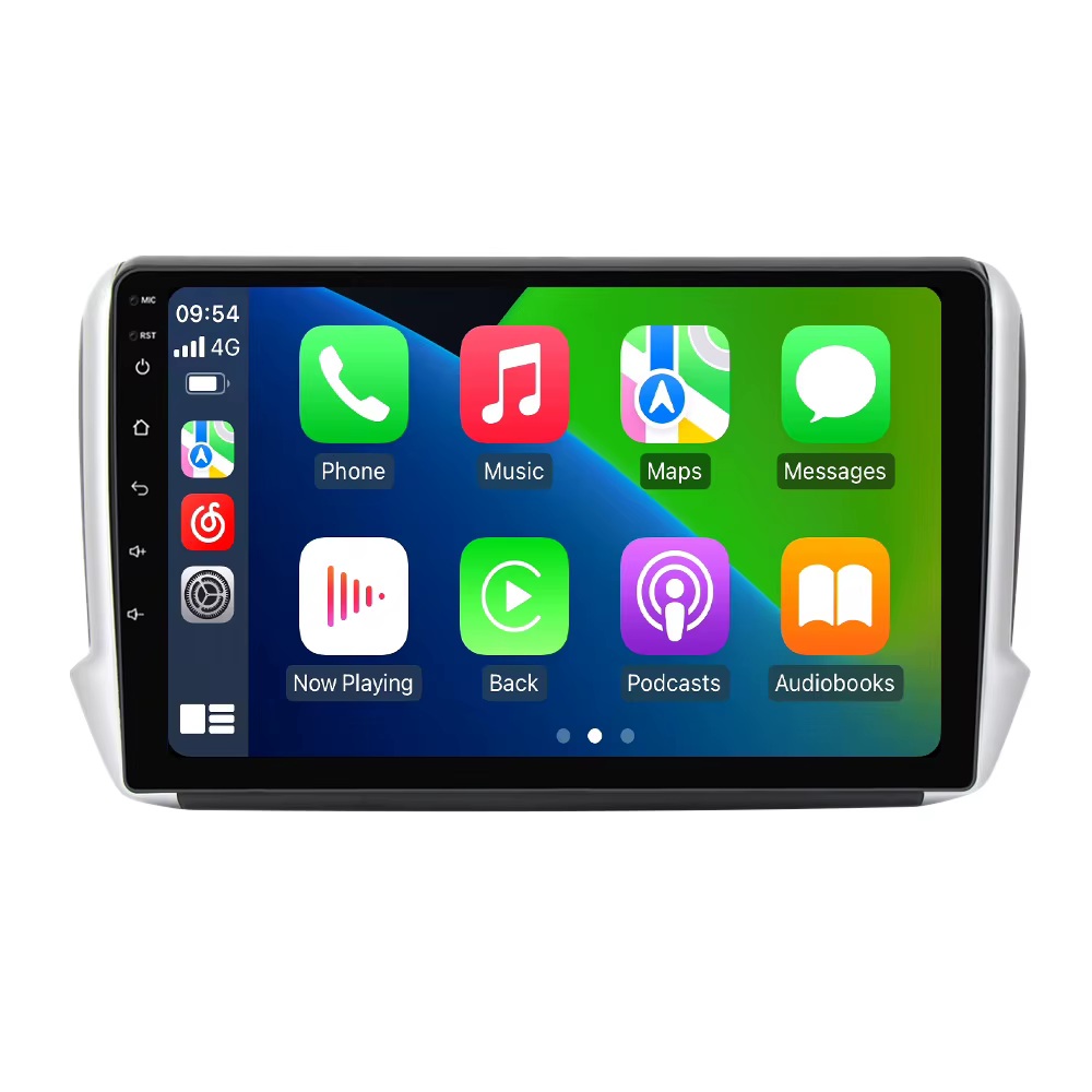 Für Peugeot 208 A9 2008 A94. 10 Zoll Android 15 Autoradio GPS WIFI RDS USB FM Drahtlos Carplay und Android Auto 8-Core CPU