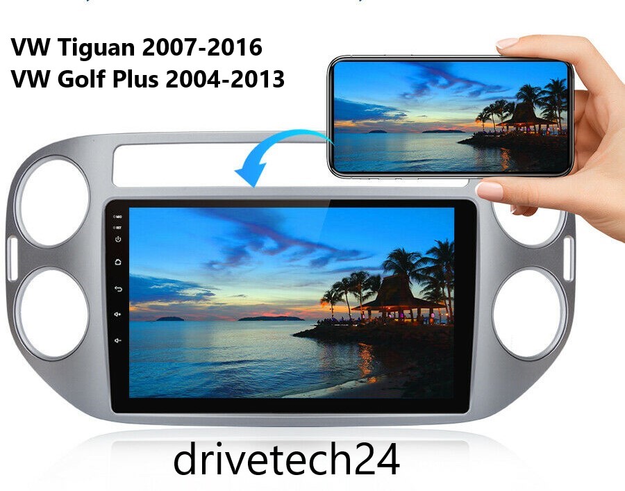 9 Zoll  Android 13 Autoradio GPS Navigation für VW Tiguan  2010-2015 USB FM Wifi MP5  Drahtlos Carplay und Android Auto