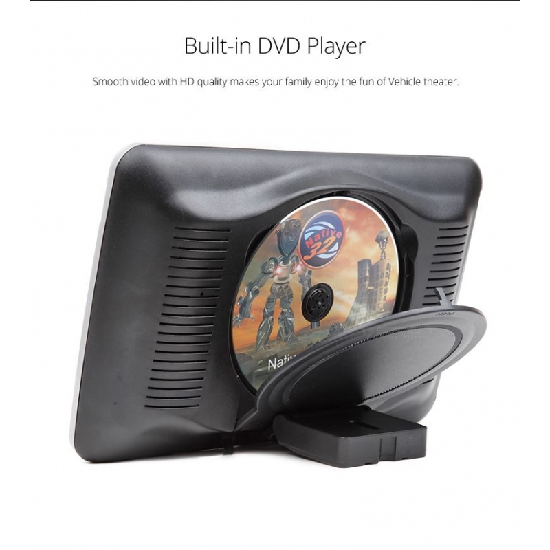 10" HD Monitor für Auto Kopfstützen mit DVD player, USB, SD, Spiele, Gamepad