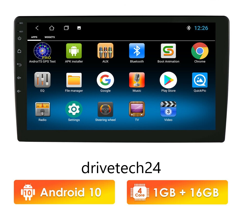 10 Zoll 2DIN Android 10 Universal Autoradio GPS Navigation Bluetooth USB WiFi 
