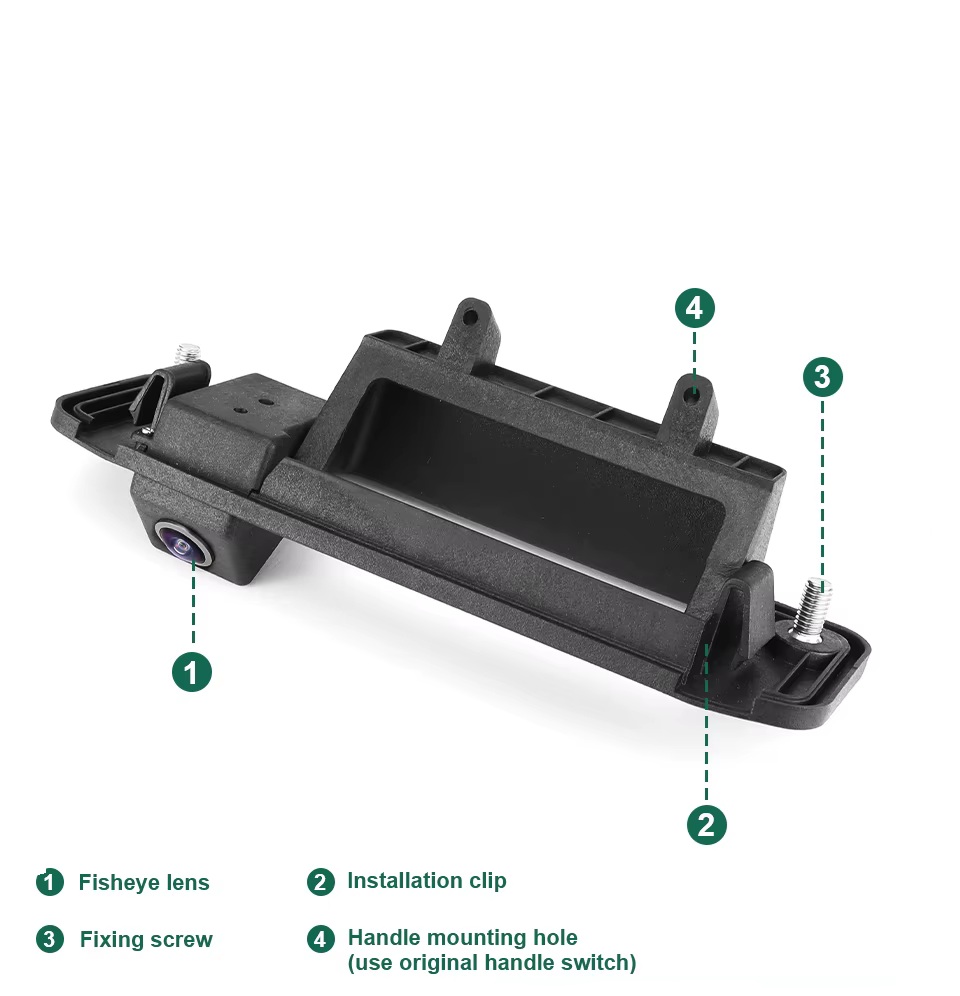 HD 170° Winkel Nachtsicht Kofferraum Rückfahrkamera HD 1920*1080P Rückansicht Kamera für Mercedes Benz GLK-Class X204 GLK300 GLA200 GLK200 GLK260 ML350 A180 A200 A260 W166 W176 X166