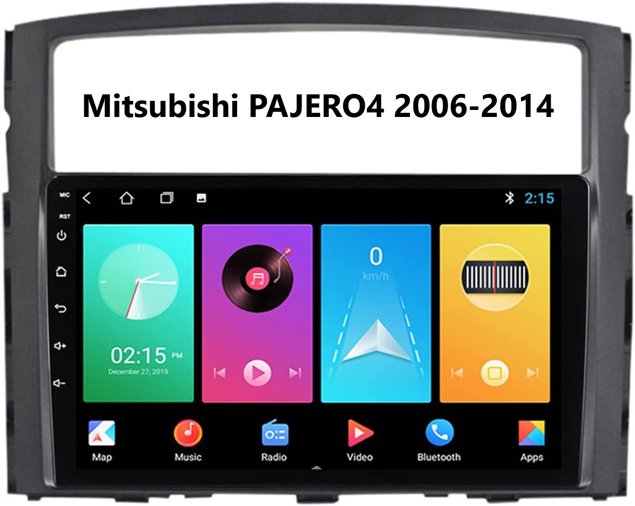 9 zoll Android 11 Autoradio GPS Navi für Mitsubishi Pajero 2006-2014 USB FM BT