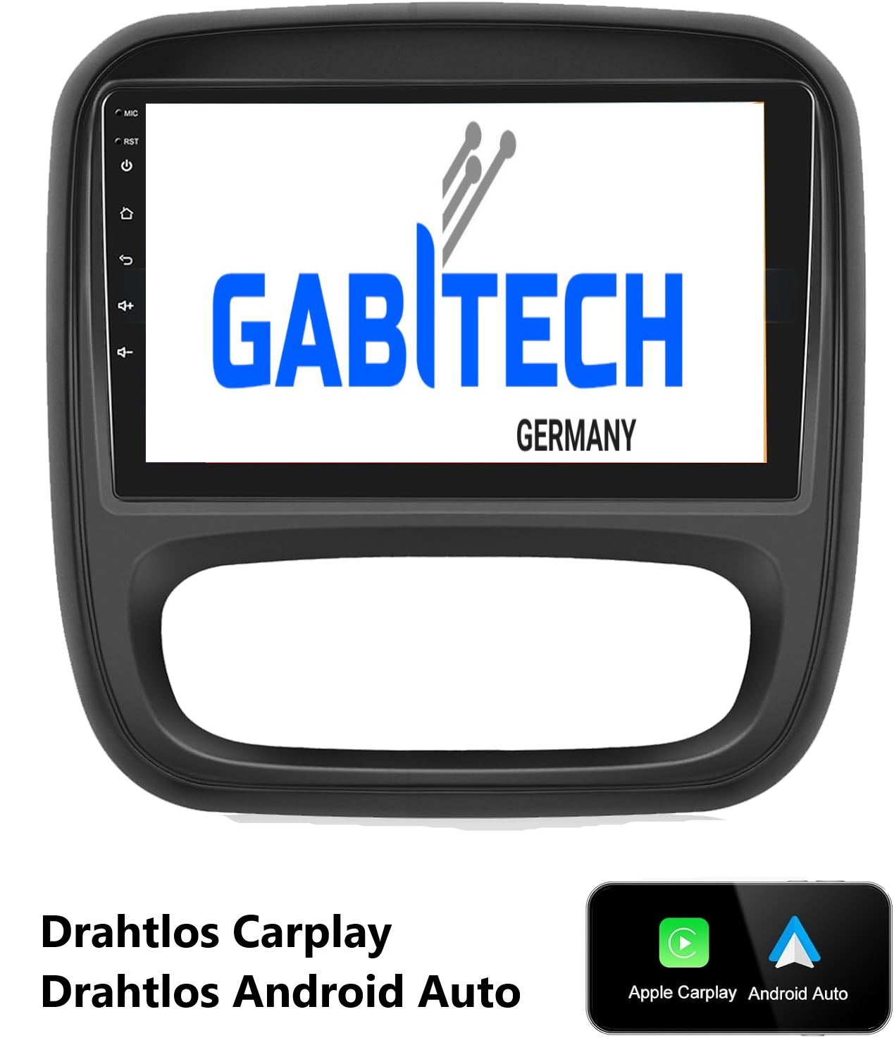 für Renault TRAFIC, Opel VIVARO, Nissan NV300  9" Touchscreen Autoradio GPS Navi Android 15.0  Autoradio BT GPS Navi Carplay RDS 64GB ROM 4GB RAM