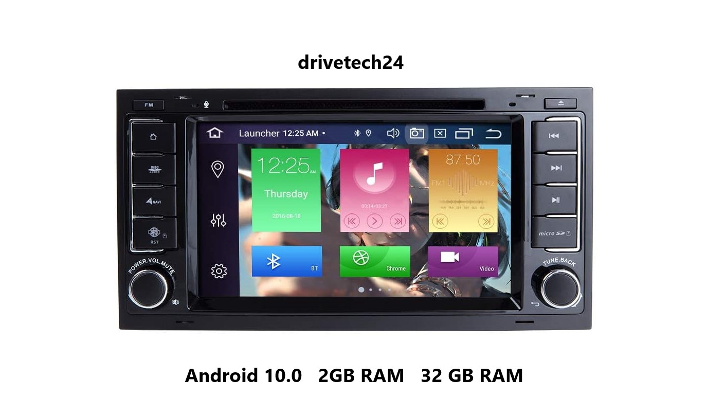 7" Android 10 DVD USB Autoradio GPS WIFI Für VW Touareg Transporter T5 Multivan