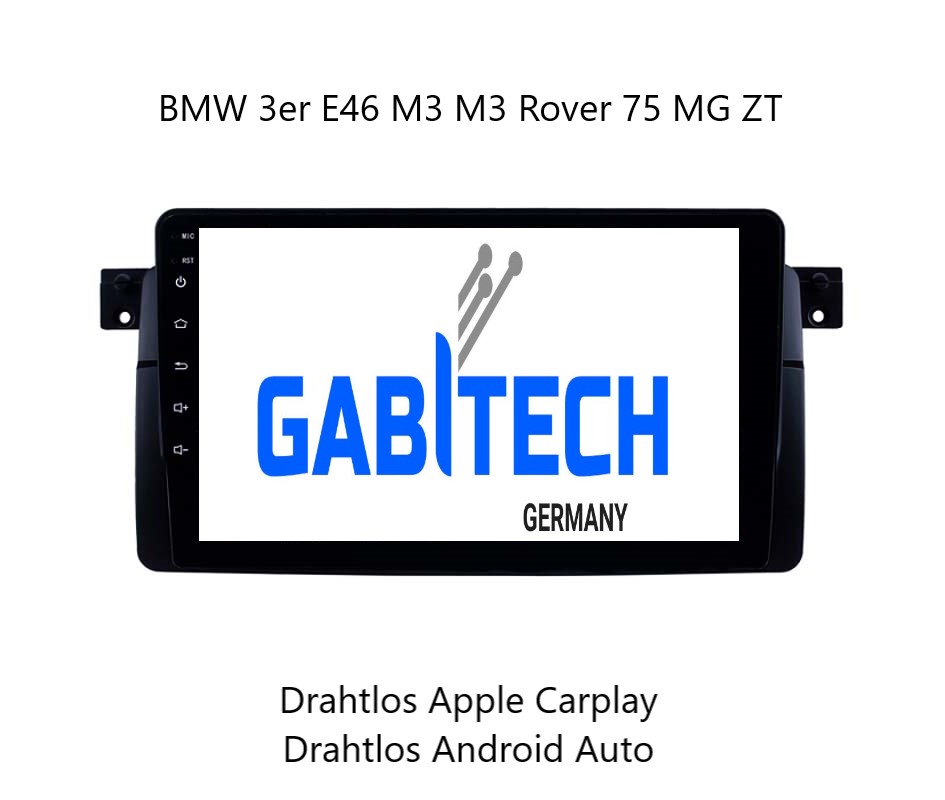 Für BMW 3er E46 M3 M3 Rover 75 MG ZT  9 zoll Android 15 Autoradio GPS Navi 4G RDS 4GB RAM 64GB ROM Wireless Carplay