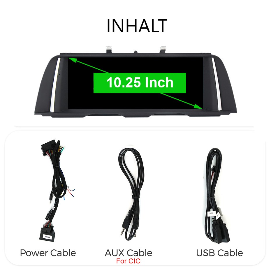 Für BMW F10 F11 NBT System 10.2 Zoll Display Wireless Carplay und Android Auto USB Touchscreen, integrierter DSP, Linux System