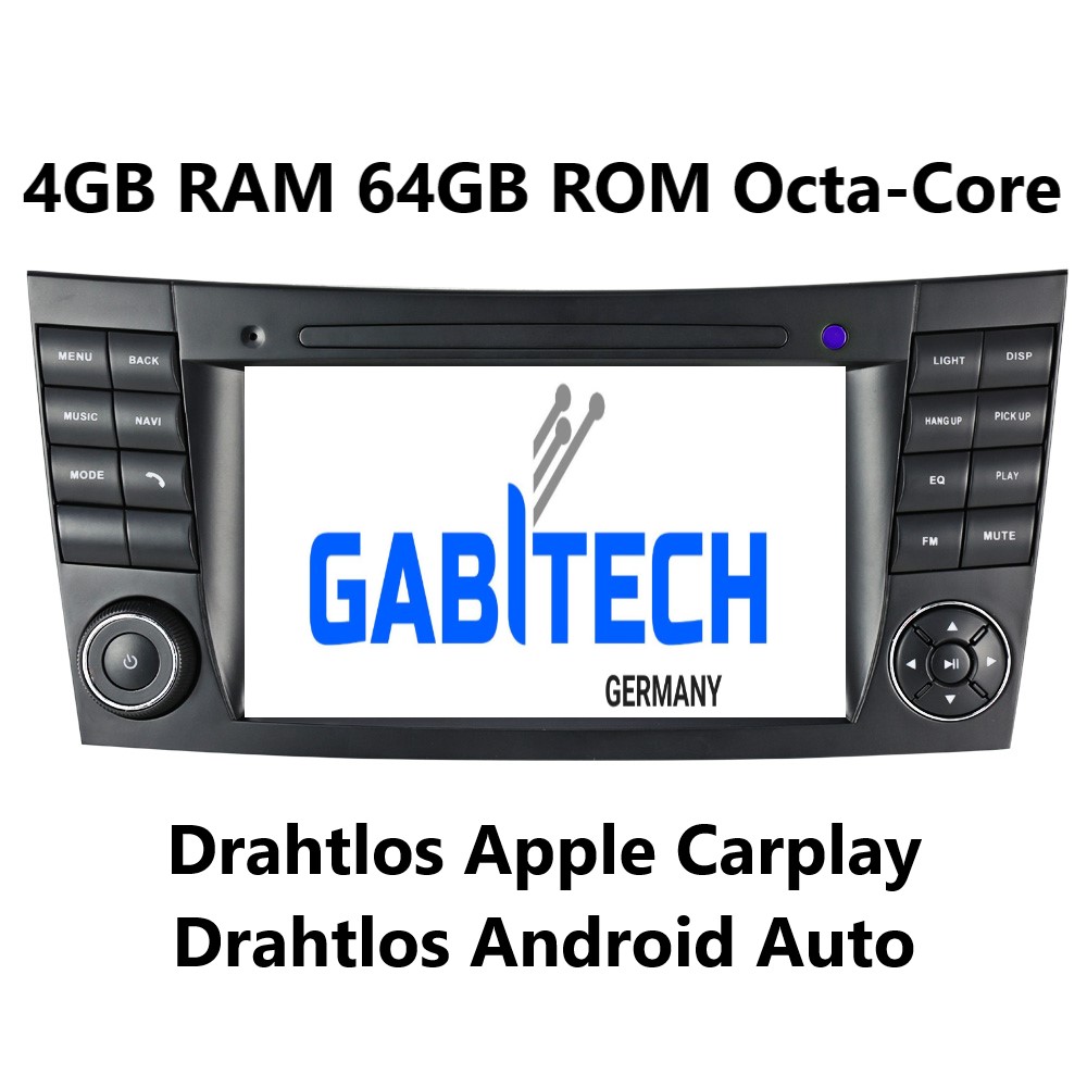  für Mercedes Benz  W211 CLS CLK G  W219 W463 Drahtlos CARPLAY  7" Android 13 Autoradio GPS NAVI 4GB RAM 64GB ROM