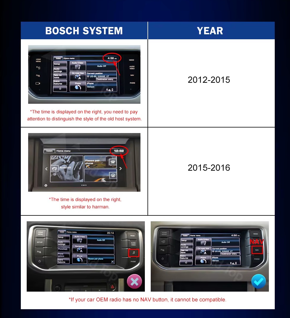 Drahtlos CarPlay und Auto Android Decoder Box Für Land Rover Jaguar F-type /jaguar Xf /Xe  mit Bosch  System
