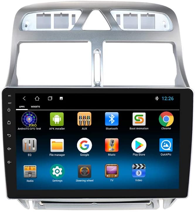 9" Android 10 Autoradio Bluetooth FM GPS Navi Wifi MP3 für Peugeot 307 2002-2013 Ohne Lenkradsteuerung