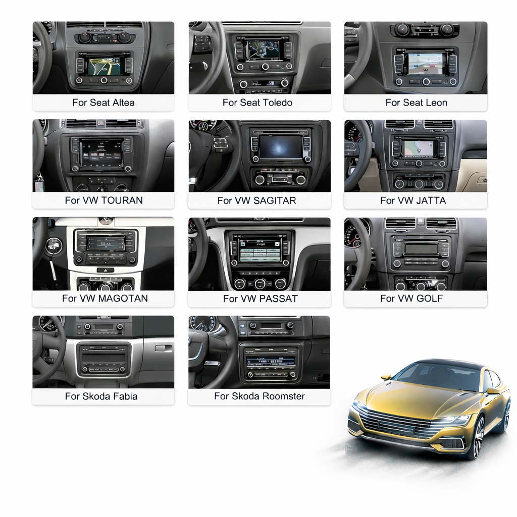 9 Zoll Android 15 Autoradio GPS CARPLAY RDS FM WIFI AUX USB für VW Golf 5/6 V VI, Passat B6, Tiguan, Polo, Jetta, Touran, Candy, Shran, EOS, Skoda Fabia, Octavia Yeti, Seat Leon