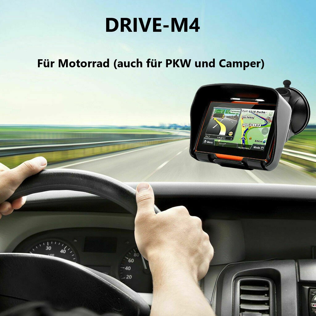 4.3  Zoll GPS Navigationsgerät Navi Drive-M4 Für Motorrad und PKW. wasserdichte. 