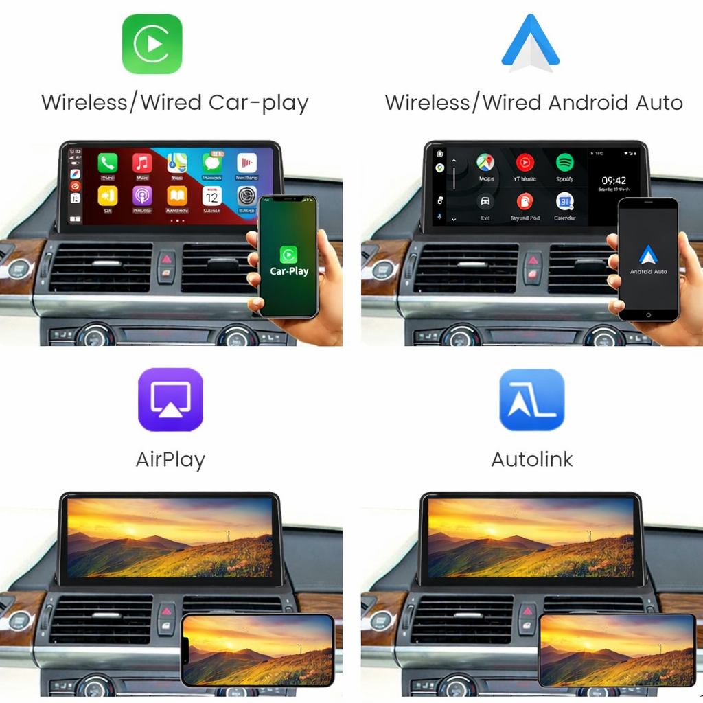 für BMW X5 X6 E70 E71 CCC System 10.2 Zoll  Wireless Carplay und Android Auto  USB Touchscreen, integrierter DSP, Linux System