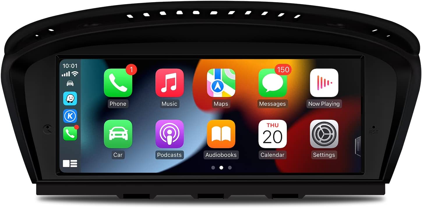 8.8 Zoll Drahtlos CarPlay/Android Auto/Mirrorlink  für BMW CIC 3/5 Series E60 E61 E90 E91 E92 (2010-2012), Touchscreen, integrierter DSP, Linux System