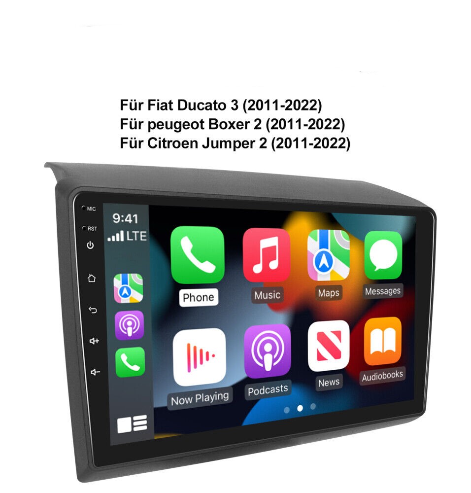 9 Zoll Android 13 Autoradio für Fiat Ducato Peugeot Boxer Citroen Jumper (2011-2023 )Octa Core 4GB 64GB GPS Navigation