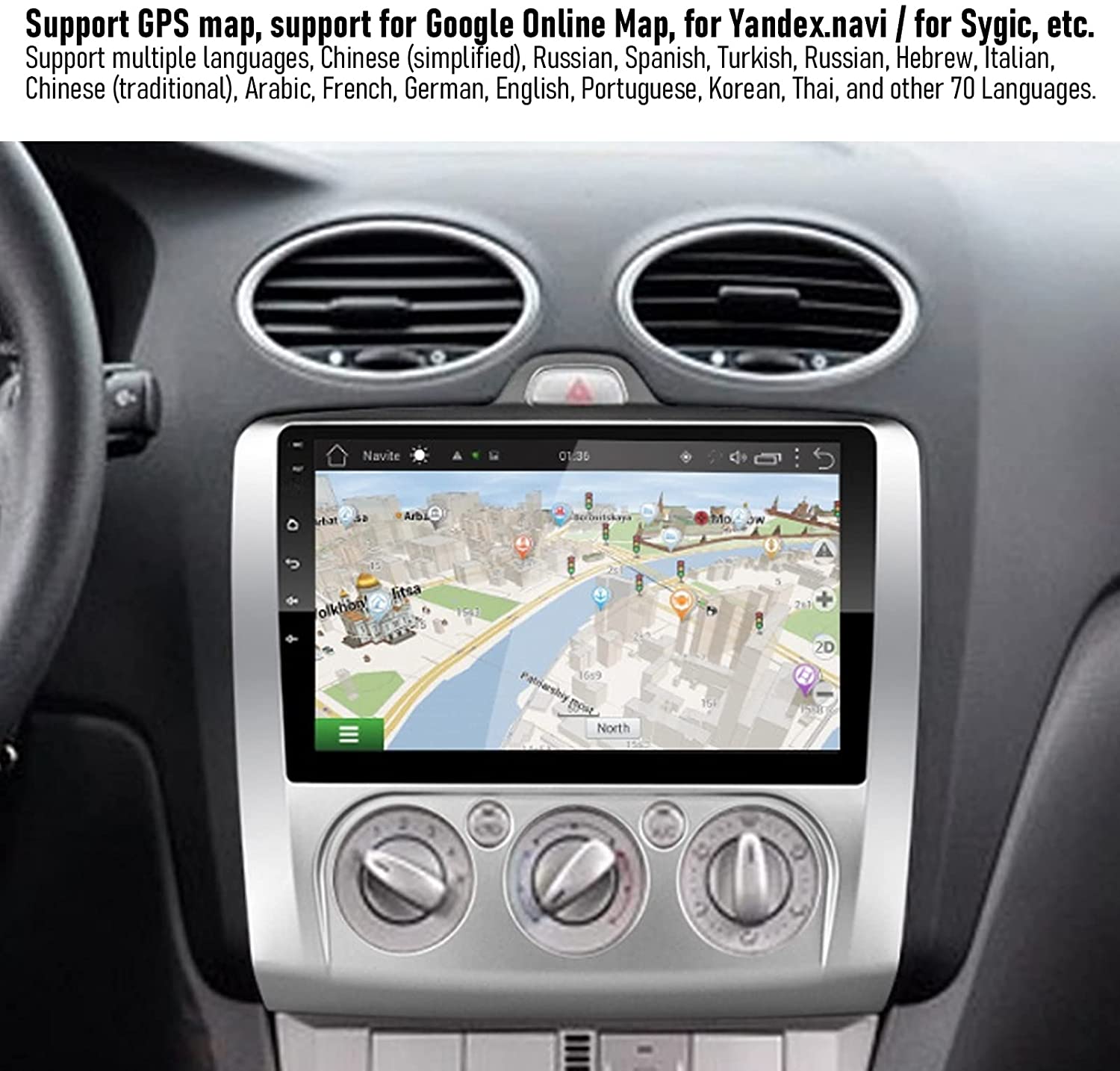 9 zoll   Android 10 Autoradio GPS Navigation Für Ford Focus 2 MK2 MK3 Exi AT  2004-2011 Model 