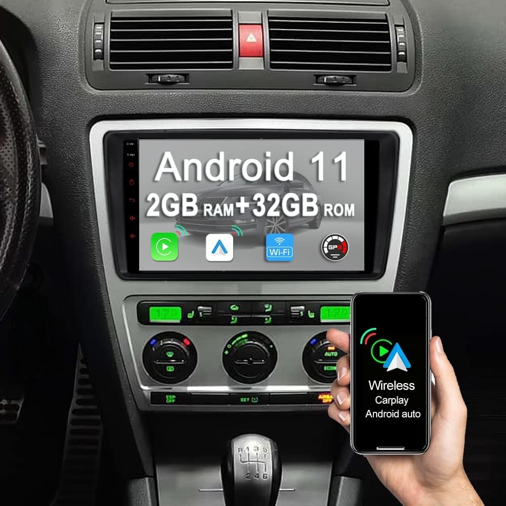  für Skoda Octavia und  Yeti   9'' Android 11 Autoradio GPS Navi Wifi BT MP5 USB Carplay
