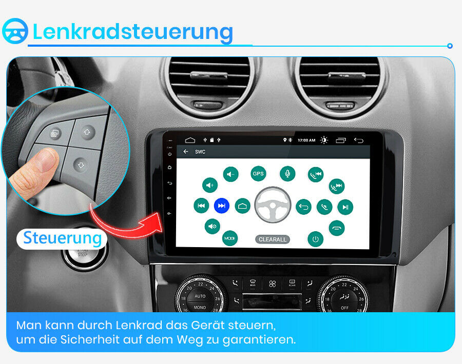 9" Autoradio GPS NAVIGATION Wifi für Mercedes Benz GL und ML. W164 GL320 ML350 X164 Android 10.0  system RDS