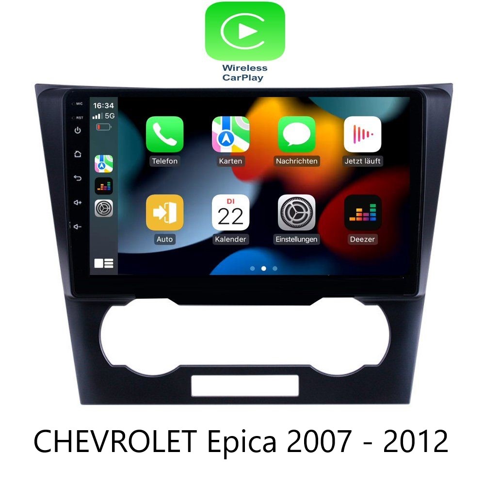9Zoll Android 11 Autoradio GPS Navi Für CHEVROLET Epica Carplay 4GB RAM 64GB ROM Bluetooth RDS