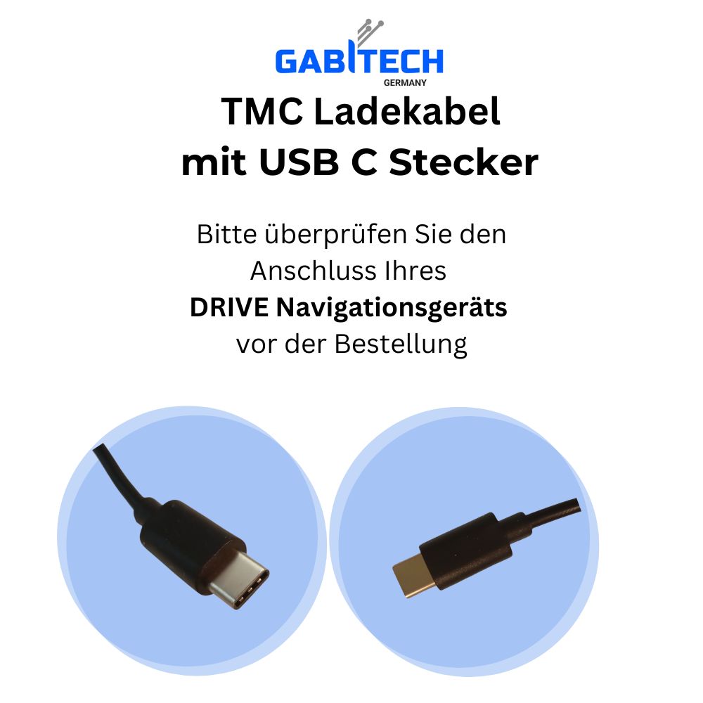 TMC Ladekabel für Verkehrsmeldungen USB C für DRIVE Navis