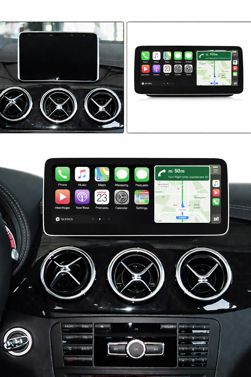 Mercedes B Klasse W242 W246 2013 - 2015 NTG 4.5. 10.3" Qualcomm Android 14 Autoradio GPS Navi Drahtlos Carplay und Android Auto.