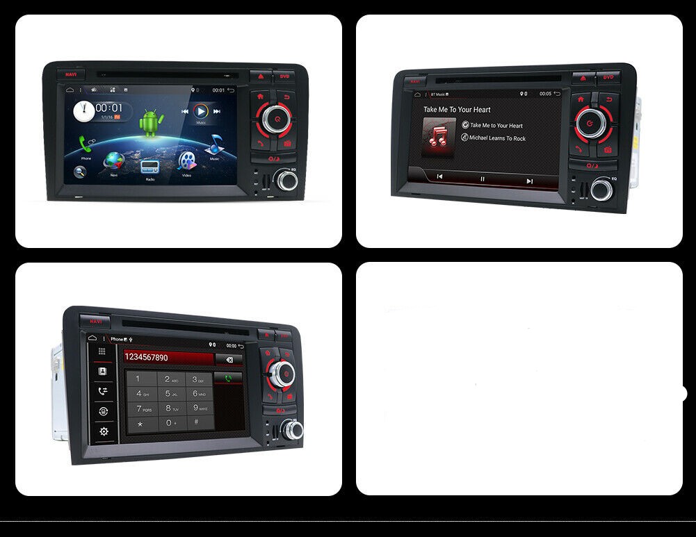 Audi A3 8P S3 RS3  Android 10 USB/DVD Autoradio GPS NAVIGATION 4GB RAM; 64GB ROM RDS