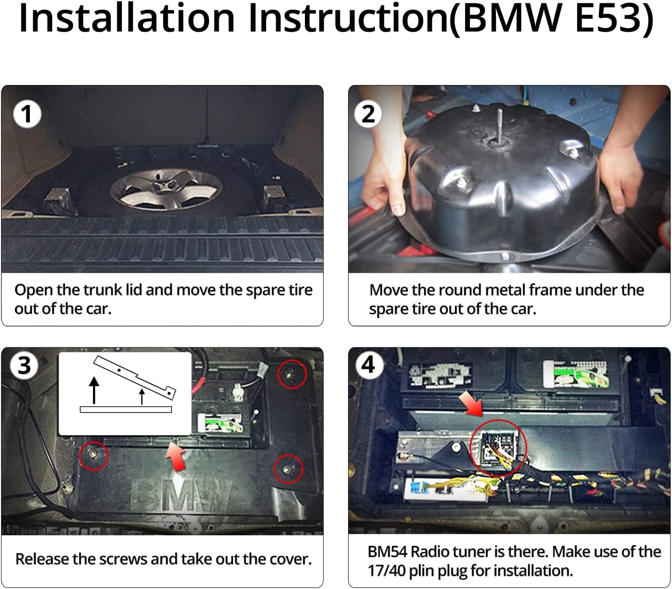 Quadlock Verlängerungskabel 6,5m kompatibel mit BMW 3 E46, 5 E39, X5 E53 (inkl. Antennenverlängerung auf DIN, I-Bus und Antennenremoteleitung) | Anschlussstecker: Quadlock / 40pin