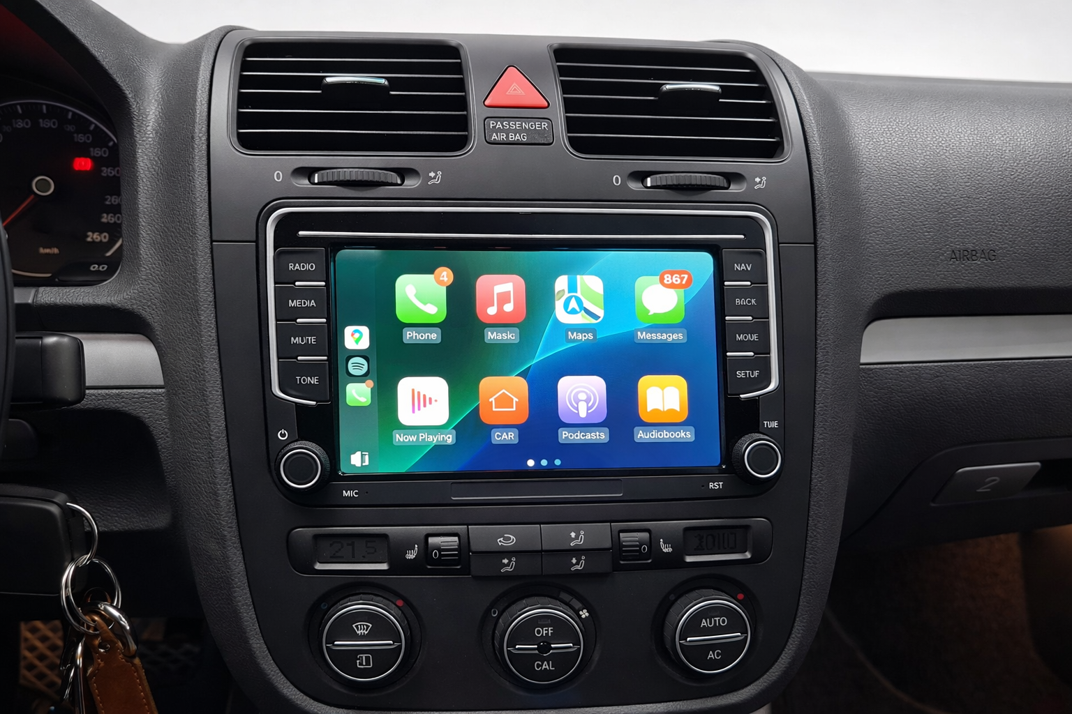 7 Zoll Android 15 Autoradio GPS CARPLAY RDS FM WIFI AUX USB für VW Golf 5/6 V VI, Passat B6, Tiguan, Polo, Jetta, Touran, Candy, Shran, EOS, Skoda Fabia, Octavia Yeti, Seat Leon