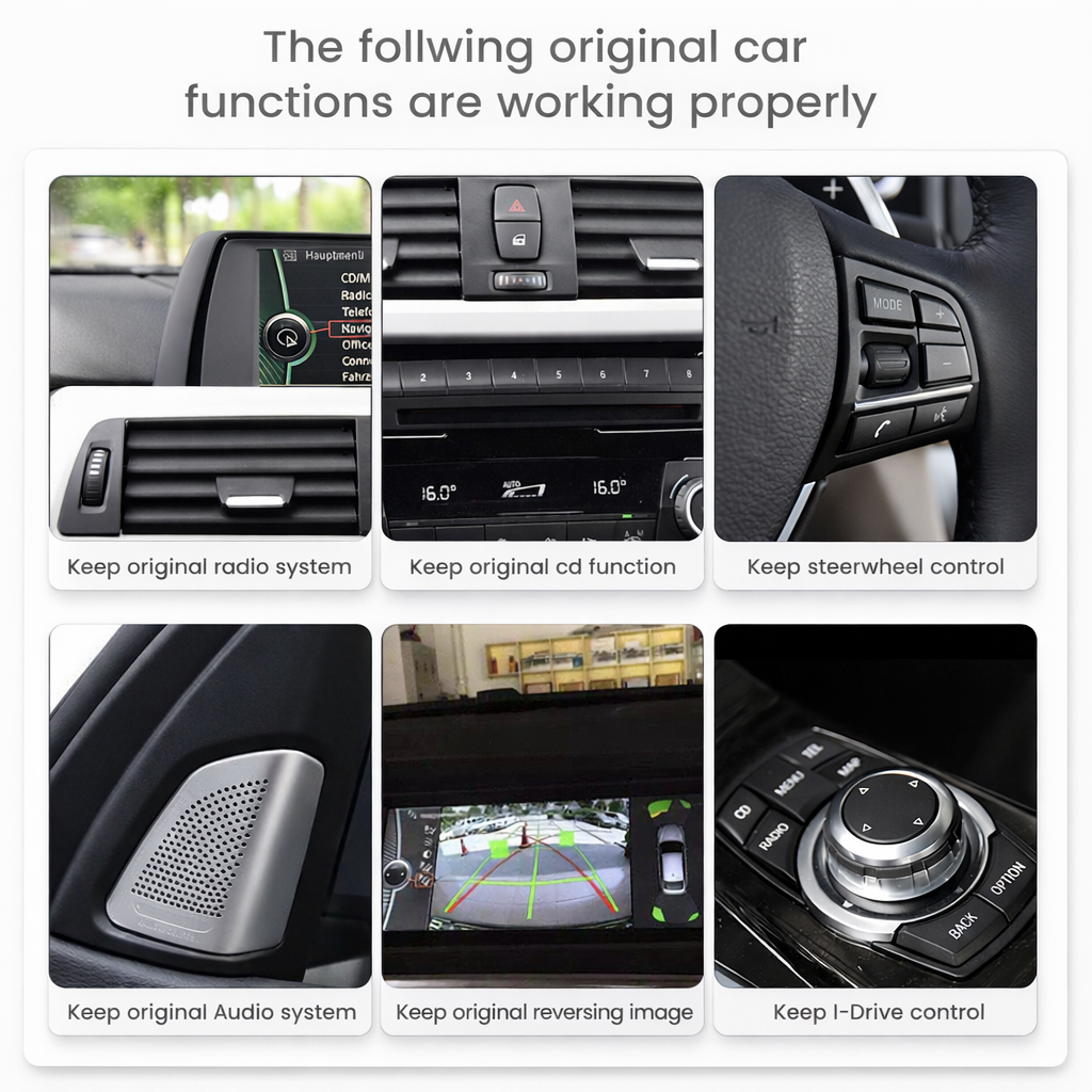 Für BMW F10 F11 NBT System 10.2 Zoll Display Wireless Carplay und Android Auto USB Touchscreen, integrierter DSP, Linux System