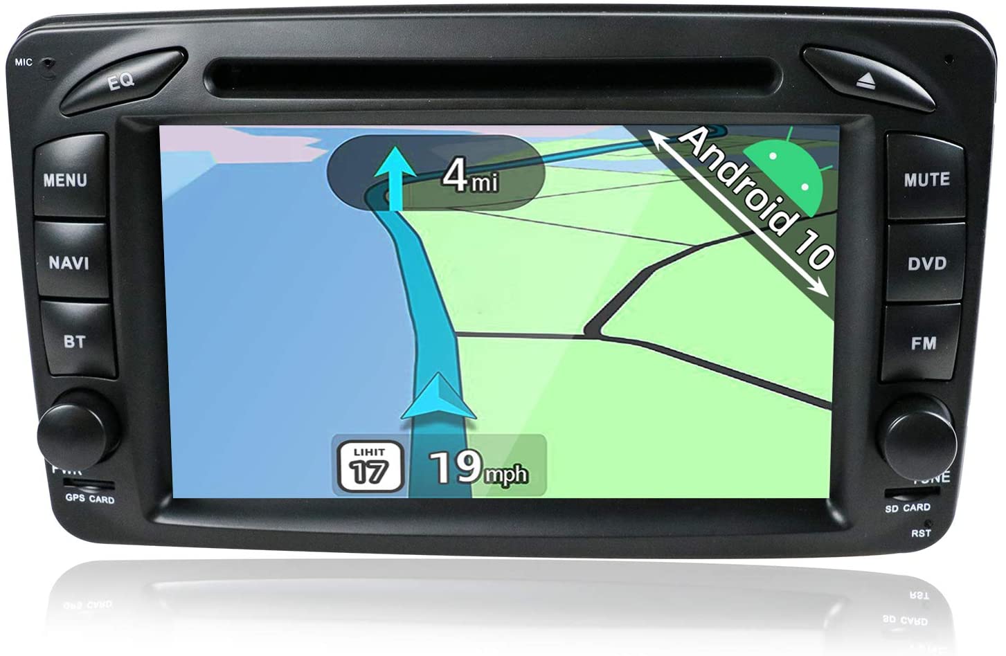 für Benz C CLK Viano A-W168 W203  E-Klasse (W210) G-Klasse (W463) ML (W163)  SLK (W170) Viano und Vito (W639)  7"  Android 10 Autoradio GPS Navigation CarPlay  4GB RAM 64GB ROM RDS