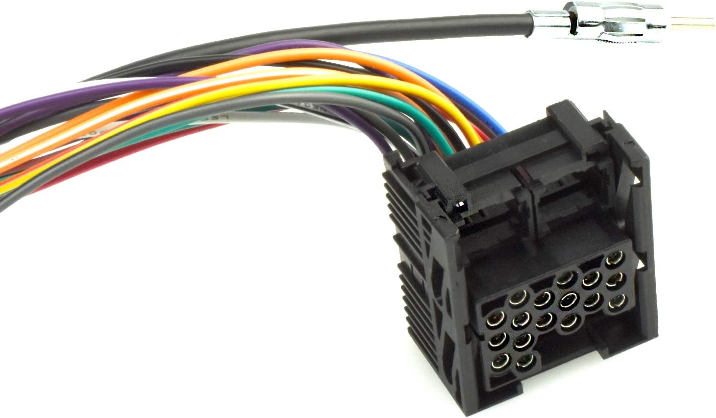 Quadlock Verlängerungskabel 6,5m kompatibel mit BMW 3 E46, 5 E39, X5 E53 (inkl. Antennenverlängerung auf DIN, I-Bus und Antennenremoteleitung) | Anschlussstecker: Quadlock / 40pin