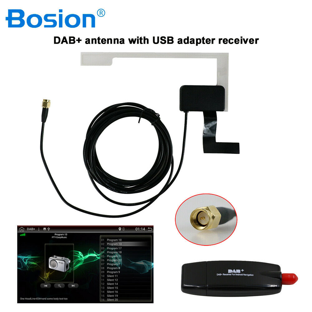 DAB Antenne Auto mit USB Adapter Empfänger für Android Car Stereo Player 