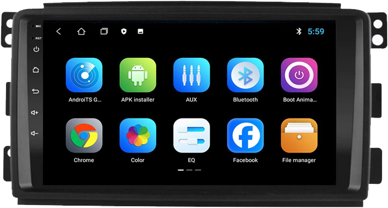 Mercedes Smart Fortwo 9 zoll Android 11 Autoradio GPS Navi Wifi   2005-2010 FM