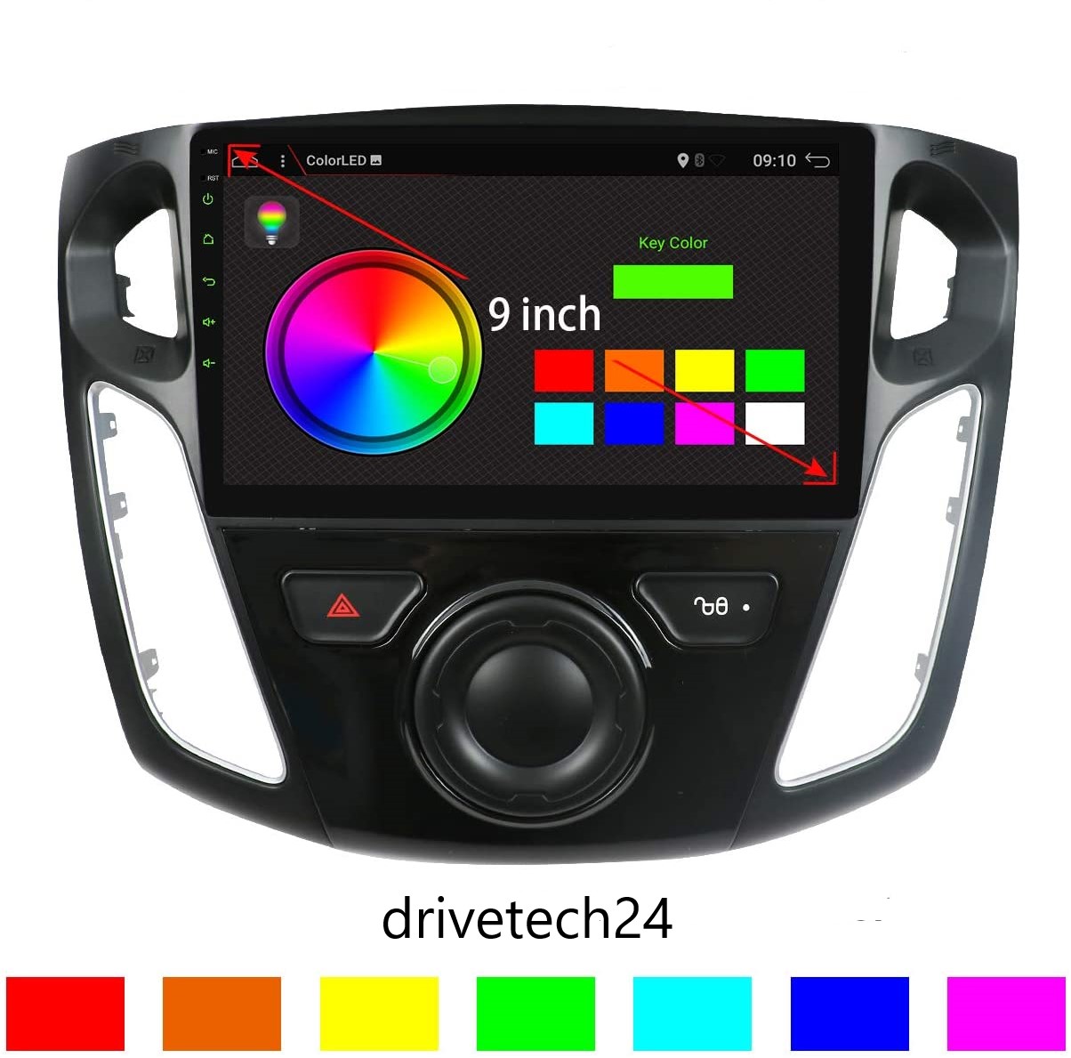 9 zoll Android 10 Autoradio GPS Navi für Ford für Ford Focus ( FACK)  2012-2017 USB FM