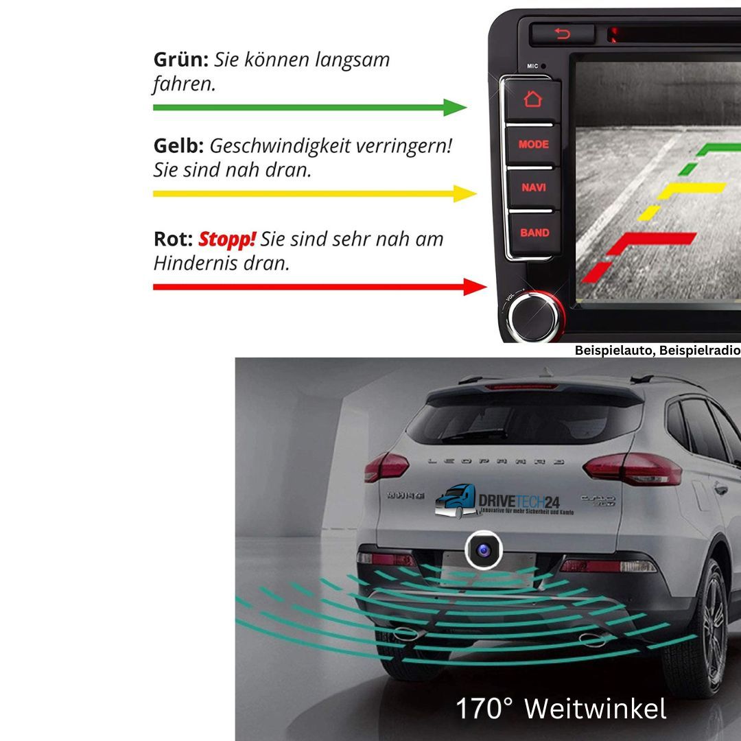 Enwye Rückfahrkamera Mit Nachtsicht - 170° Weitwinkel, Wasserdicht IP68
